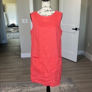 Preston and York Coral Sleeveless Dress